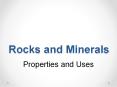 Rocks and Minerals PowerPoint PPT Presentation