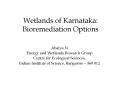 Wetlands of Karnataka: Bioremediation Options PowerPoint PPT Presentation