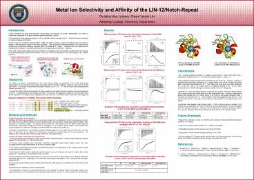 Metal Ion Selectivity and Affinity of the LIN-12/Notch-Repeat