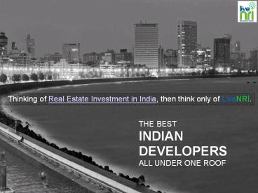 Real estate investment in India