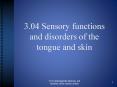3.04 Sensory functions and disorders of the tongue and skin PowerPoint PPT Presentation