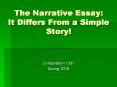 The Narrative Essay: It Differs From a Simple Story! PowerPoint PPT Presentation