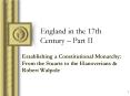England in the 17th Century  PowerPoint PPT Presentation