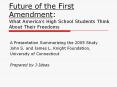 Future of the First Amendment: What America PowerPoint PPT Presentation