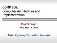 COMP 206: Computer Architecture and Implementation