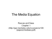 The Media Equation