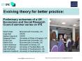 Evolving theory for better practice: PowerPoint PPT Presentation