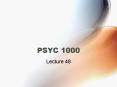 PSYC 1000 PowerPoint PPT Presentation