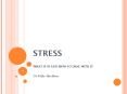 STRESS what it is and how to deal with it PowerPoint PPT Presentation