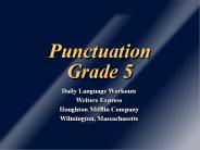 Punctuation Grade 5
