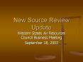 New Source Review Update PowerPoint PPT Presentation