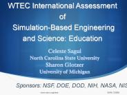WTEC International Assessment of Simulation-Based Engineering and Science: Education