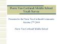 Pierre Van Cortlandt Middle School Youth Survey PowerPoint PPT Presentation
