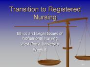 Transition to Registered Nursing