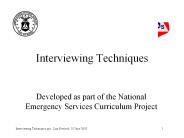 Interviewing Techniques