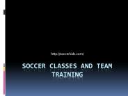 Soccer Classes and Team Training
