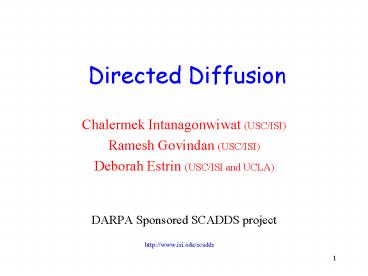 Chalermek Intanagonwiwat (USC/ISI)