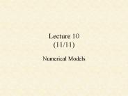 Numerical Models