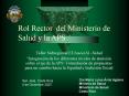 Rol Rector del Ministerio de Salud y la APS PowerPoint PPT Presentation