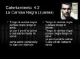 Calentamiento: 4.2 La Camisa Negra (Juanes) PowerPoint PPT Presentation