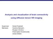 Analysis and visualization of brain connectivity using diffusion tensor MR imaging