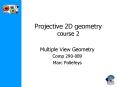 Projective 2D geometry course 2 PowerPoint PPT Presentation