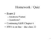 Homework / Quiz