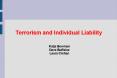 Terrorism and Individual Liability PowerPoint PPT Presentation