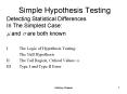 Simple Hypothesis Testing PowerPoint PPT Presentation