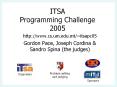 ITSA Programming Challenge 2005 PowerPoint PPT Presentation