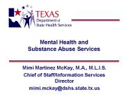 Mental Health and Substance Abuse Services