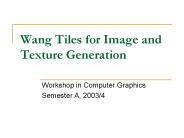 Wang Tiles for Image and Texture Generation