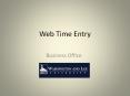 Web Time Entry PowerPoint PPT Presentation
