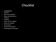 Checklist