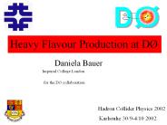 Heavy Flavour Production at D