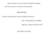 THE ACADEMY OF ECONOMIC STUDIES BUCHAREST