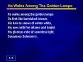 He Walks Among The Golden Lamps PowerPoint PPT Presentation