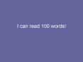 I can read 100 words! PowerPoint PPT Presentation