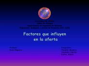 Factores que afecta a la Oferta