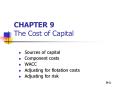 CHAPTER 9 The Cost of Capital PowerPoint PPT Presentation