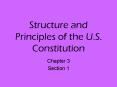 Structure and Principles of the U.S. Constitution PowerPoint PPT Presentation