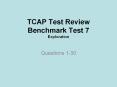 TCAP Test Review Benchmark Test 7 Exploration PowerPoint PPT Presentation