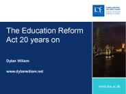 The Education Reform Act 20 years on