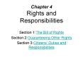 Chapter 4 Rights and Responsibilities PowerPoint PPT Presentation
