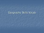Geography Skills Vocab