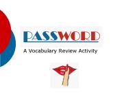 A Vocabulary Review Activity