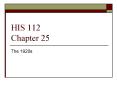 HIS 112 Chapter 25 PowerPoint PPT Presentation