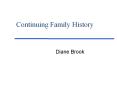 Continuing Family History PowerPoint PPT Presentation