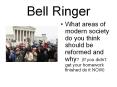 Bell Ringer PowerPoint PPT Presentation