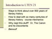 Introduction to LTEN 21